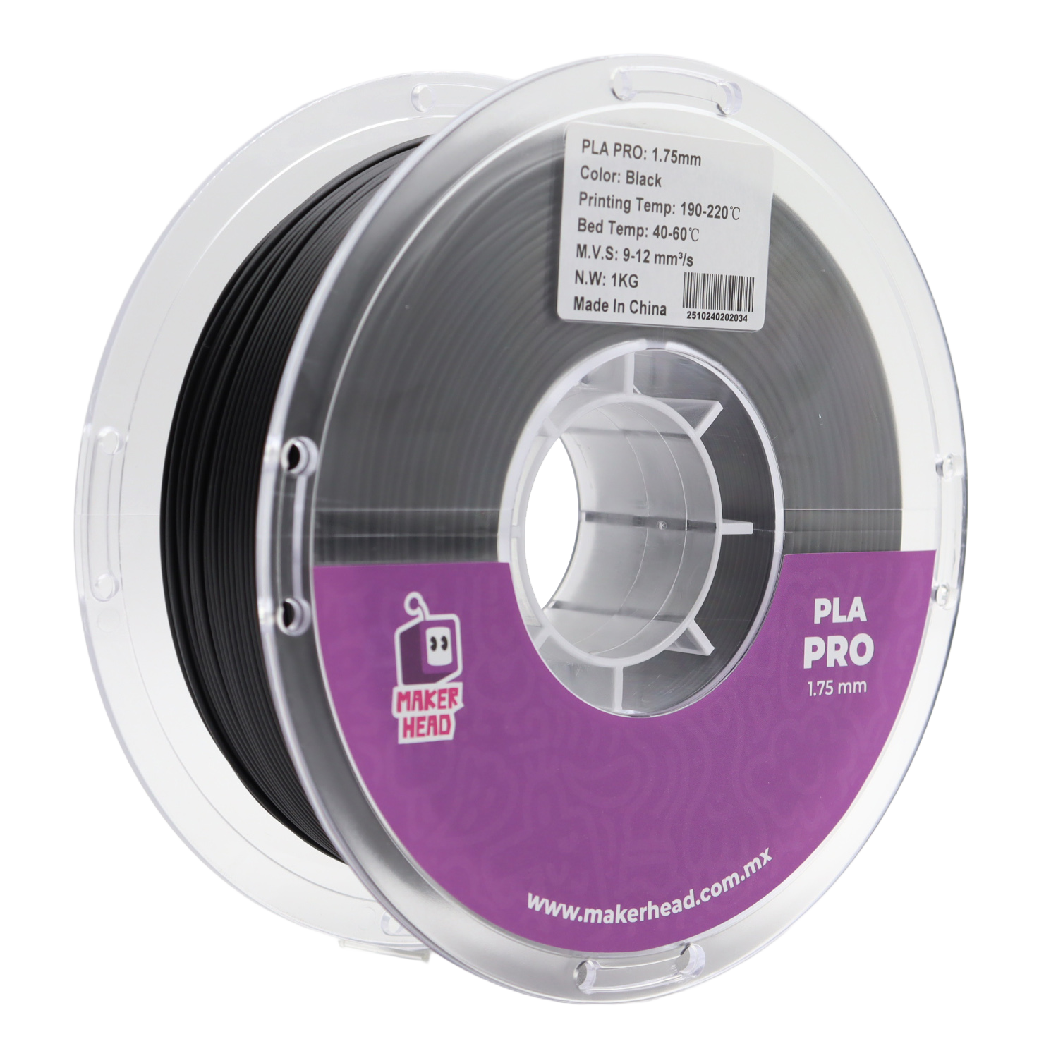 Filamento para impresora 3D PLA Color Negro