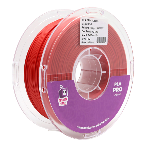 Filamento para impresora 3D PLA Color Rojo