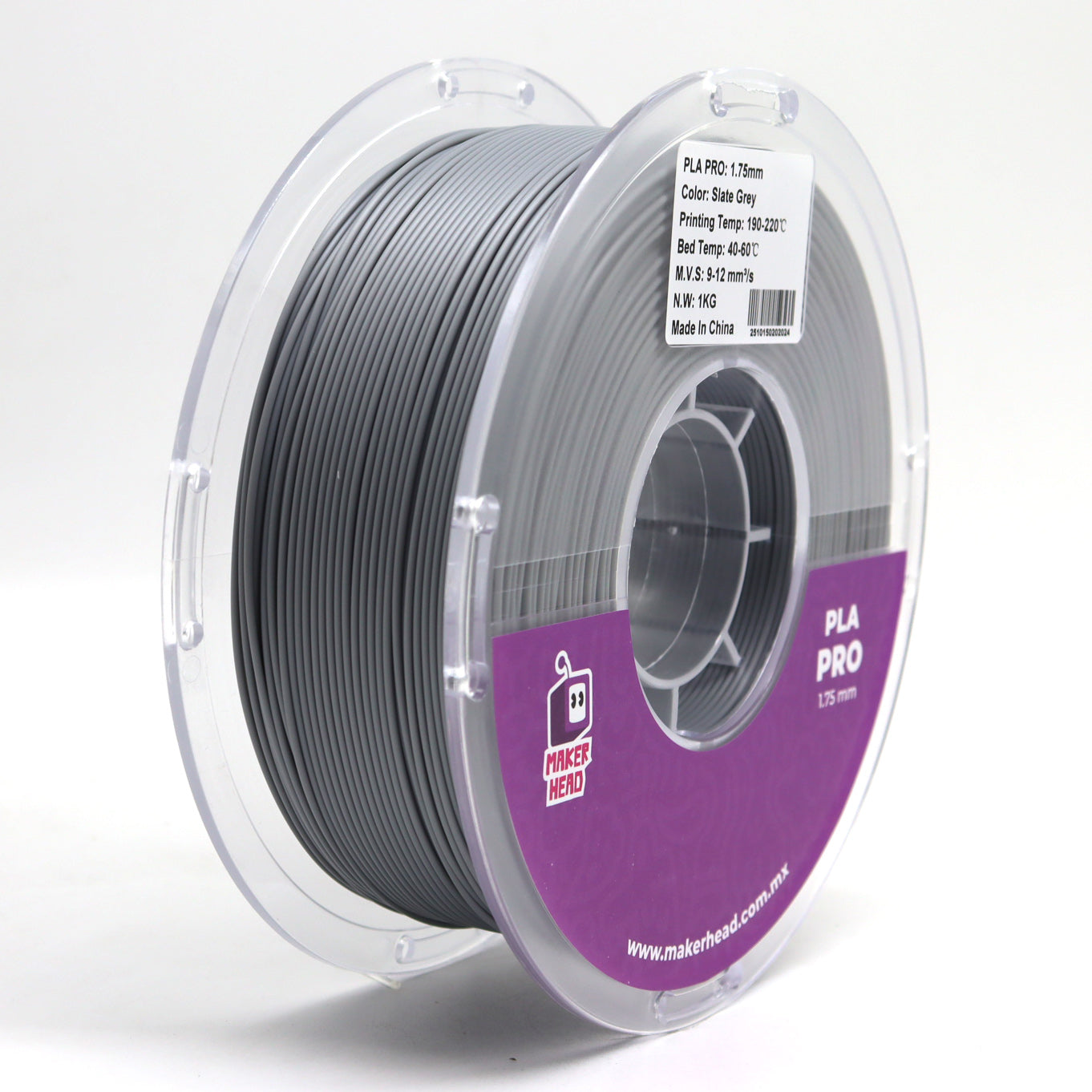 Filamento para impresora 3D PLA Color Gris